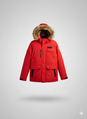 Guess Fur Jacket – Red